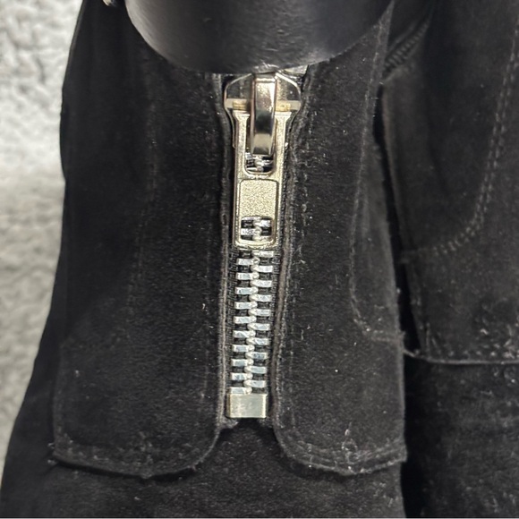 Olivia Miller Combat Boots Size 7.5 Black Zipper Closure with Buckle Side Zipper - Picture 8 of 10